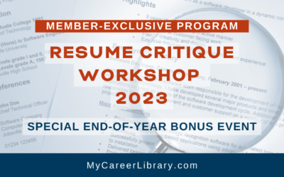 Resume Critique Workshop 2023 (Member Bonus)