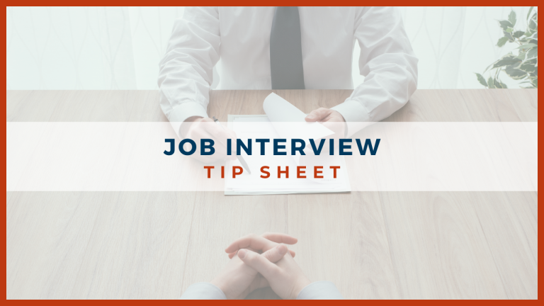 Job Interview Tip Sheet